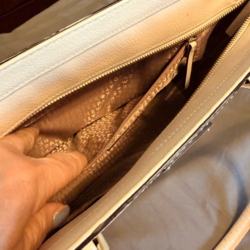 Kate Spade Cream and Tan Leather Tote - Picture 5 of 6